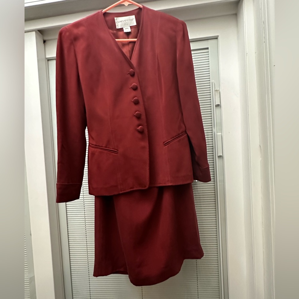 Jones New York Burgundy Suit Set